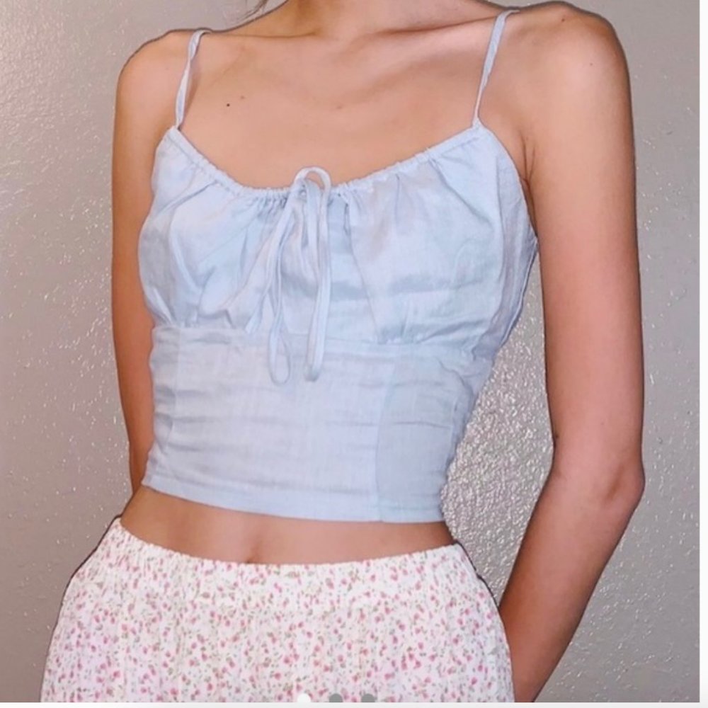 brandy melville jennifer tank top blue